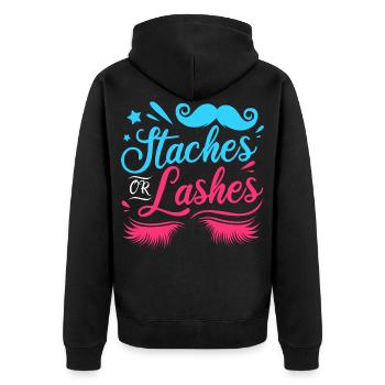 Nachwuchs Baby Schwangerschaft Gender Reveal Team - Unisex Premium Bio Zip Hoodie - Schwarz - Hinten - Nico (187cm)