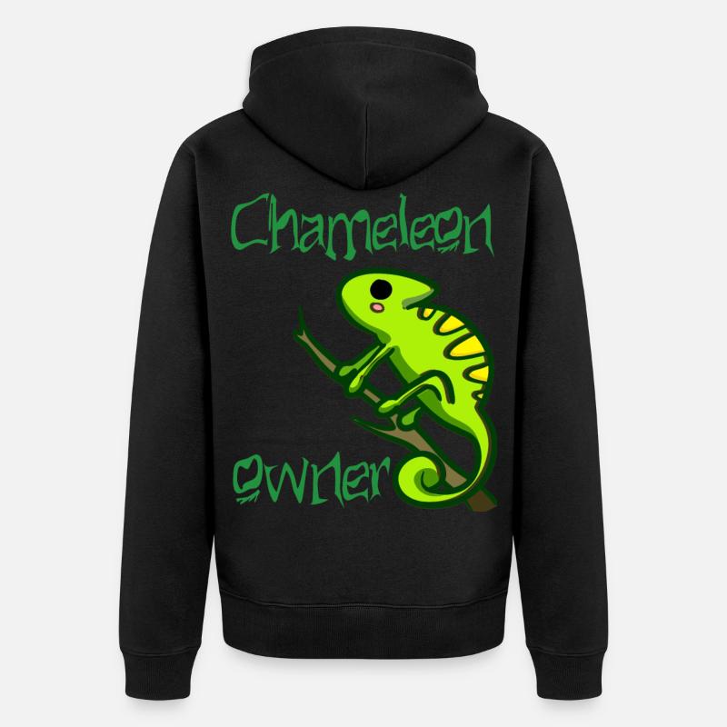 propriétaire de caméléon - Veste à capuche bio Premium Unisexe - noir