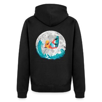 Wakeboard Wakeboard Wakeboarder cadeau - Veste à capuche bio Premium Unisexe - noir - Dos - Nico (187cm)