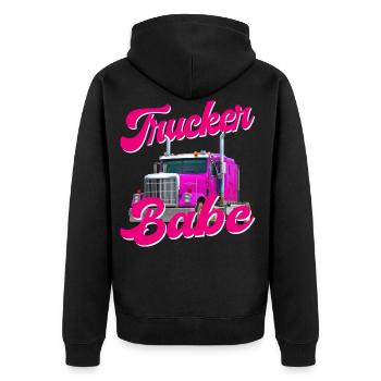 Trucker Babe Truck Driver Chauffeur de camion PS Baby Truck - Veste à capuche bio Premium Unisexe - noir - Dos - Nico (187cm)
