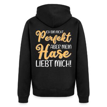 Mon lapin m'aime - Veste à capuche bio Premium Unisexe - noir - Dos - Nico (187cm)