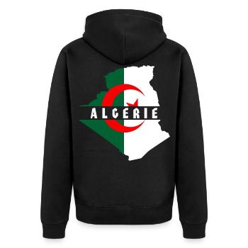 Algérie - Veste à capuche bio Premium Unisexe - noir - Dos - Nico (187cm)