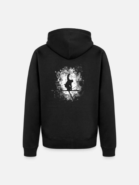 Freestyle skiing - Unisex Premium Organic Zip Hoodie - black