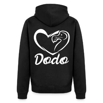 Le coeur de Dodo - Veste à capuche bio Premium Unisexe - noir - Dos - Nico (187cm)