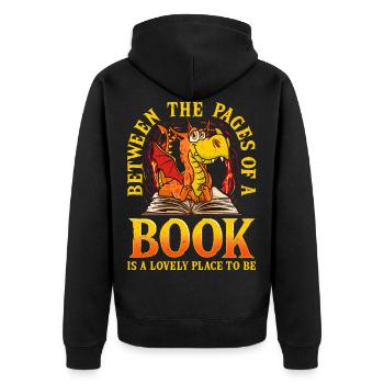 Livre Dragon Lire Livre-livre-livre Roman Auteur - Veste à capuche bio Premium Unisexe - noir - Dos - Nico (187cm)