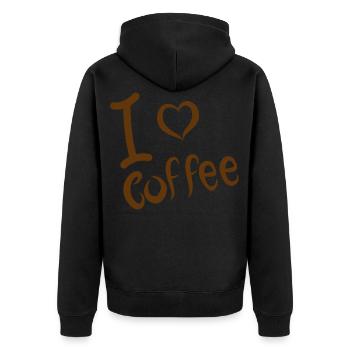 Café Café Cadeau - Veste à capuche bio Premium Unisexe - noir - Dos - Nico (187cm)