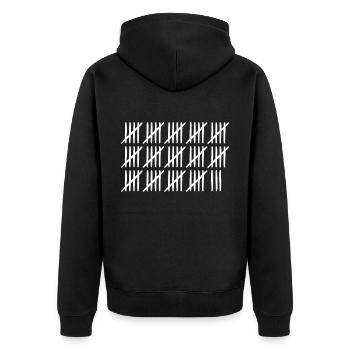 73 birthday tally sheet 73 years old - Unisex Premium Organic Zip Hoodie - black - Back - Nico (187cm)