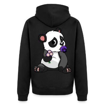 China Panda Bear Wildlife Children Baby Zoo Animals Bear - Unisex Premium Organic Zip Hoodie - black - Back - Nico (187cm)