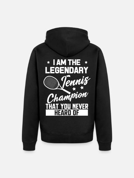 Tennis tennis club Wimbledon regalo club - Felpa con cappuccio ecologica premium unisex - nero