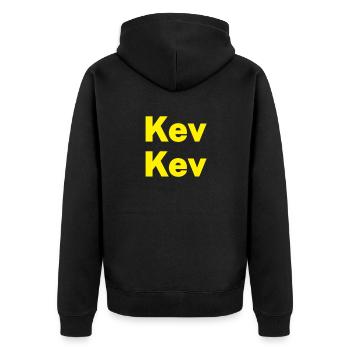 Kev kev kevin - Veste à capuche bio Premium Unisexe - noir - Dos - Nico (187cm)
