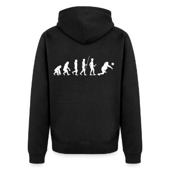 volley- - Veste à capuche bio Premium Unisexe - noir - Dos - Nico (187cm)
