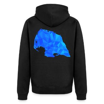 Polygone de Fehmarn - Veste à capuche bio Premium Unisexe - noir - Dos - Nico (187cm)