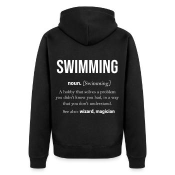 nager - Veste à capuche bio Premium Unisexe - noir - Dos - Nico (187cm)