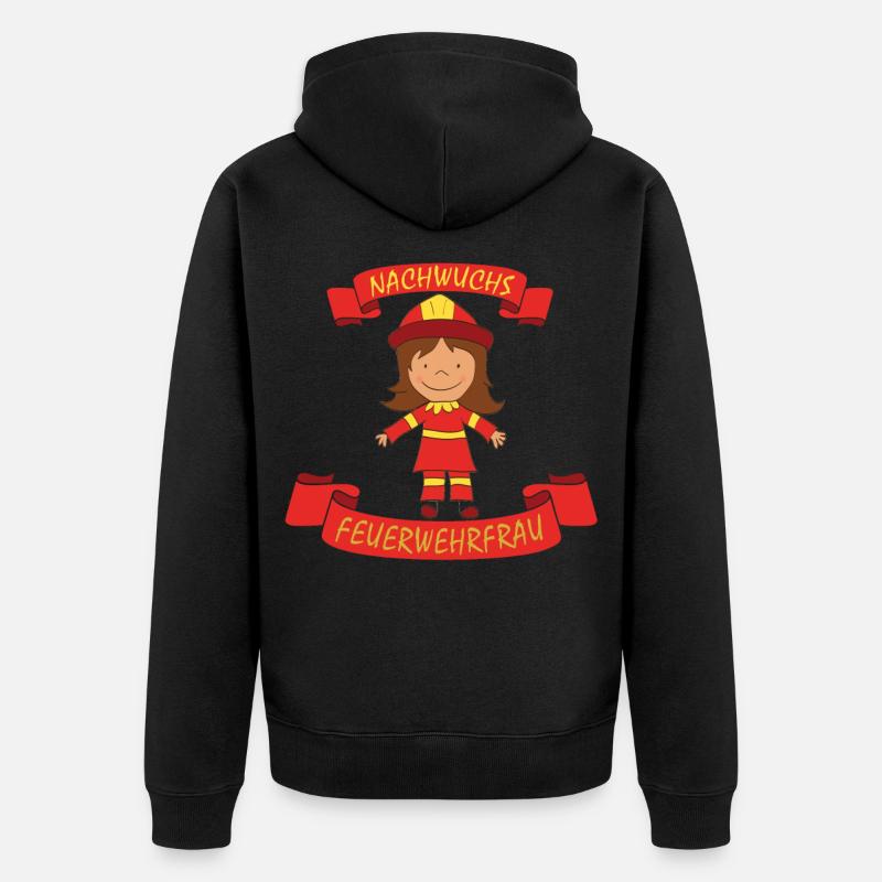 jeune pompier pompier - Veste à capuche bio Premium Unisexe - noir