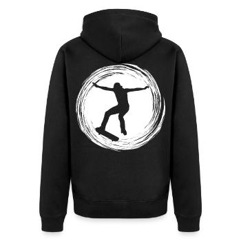 Skater - sk8 / Lifestyle - Skateboard - Veste à capuche bio Premium Unisexe - noir - Dos - Nico (187cm)