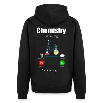 Chimie Tableau périodique Molécule Atome Biochimie - Veste à capuche bio Premium Unisexe - noir - Dos - Nico (187cm)