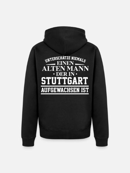 Stuttgart Männertag Vatertag Mann Geburtstag Idee - Unisex Premium Bio Zip Hoodie - Schwarz