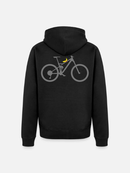VTT avec des provisions - Veste à capuche bio Premium Unisexe - noir
