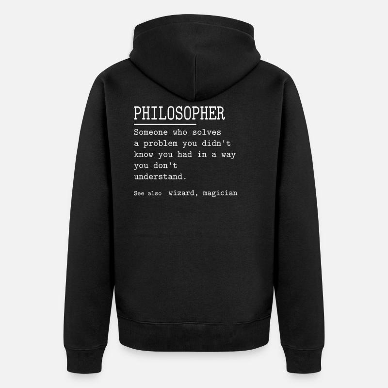 PHILOSOPHE - Veste à capuche bio Premium Unisexe - noir