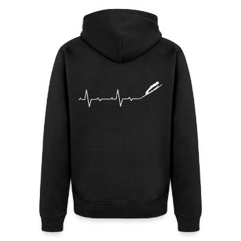 Ski jumping ski jumping ski jumping ski jump - Unisex Premium Organic Zip Hoodie - black - Back - Nico (187cm)