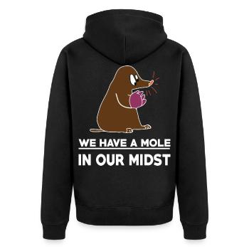 Mole Mole Liebaher Gift Gardener - Unisex Premium Organic Zip Hoodie - black - Back - Nico (187cm)