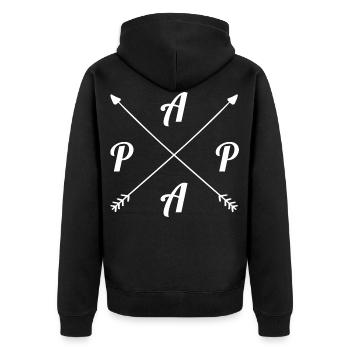 Papa - Veste à capuche bio Premium Unisexe - noir - Dos - Nico (187cm)