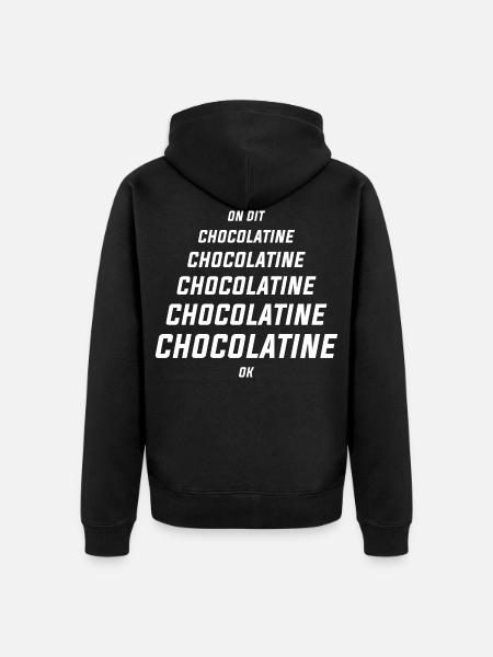 Chocolatine - Veste à capuche bio Premium Unisexe - noir