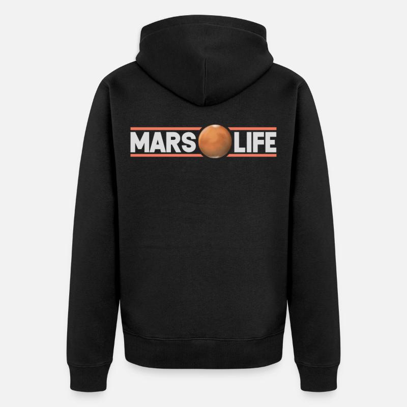 Mars - Veste à capuche bio Premium Unisexe - noir