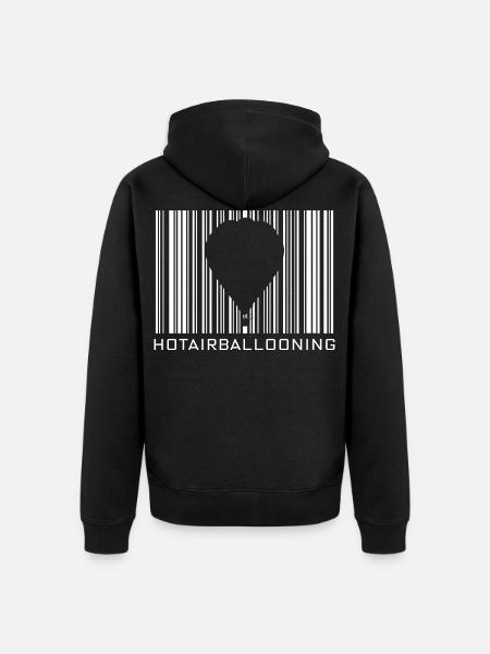 Montgolfière Hobby avec code-barres - Veste à capuche bio Premium Unisexe - noir
