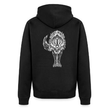 Wolf protection de la nature Prédateurs nature cadeau - Veste à capuche bio Premium Unisexe - noir - Dos - Nico (187cm)