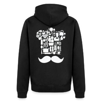 Chef chef cuisine cuisine - Veste à capuche bio Premium Unisexe - noir - Dos - Nico (187cm)