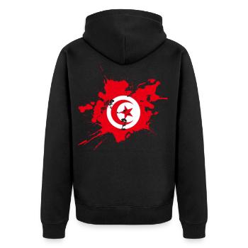 Tunisie - Veste à capuche bio Premium Unisexe - noir - Dos - Nico (187cm)