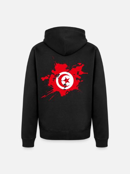 Tunisia - Unisex Premium Organic Zip Hoodie - black