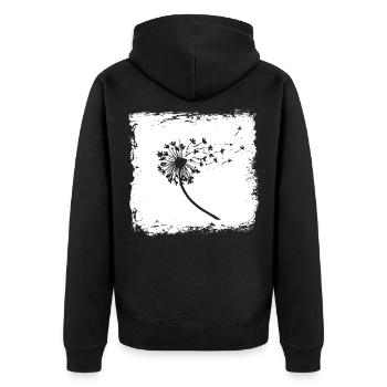 Un Beau pissenlit Pissenlit Souhaite-toi Quoi - Veste à capuche bio Premium Unisexe - noir - Dos - Nico (187cm)