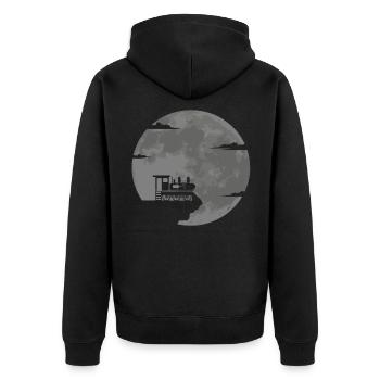 Railway model railway train driver Railway operator - Unisex Premium Organic Zip Hoodie - black - Back - Nico (187cm)