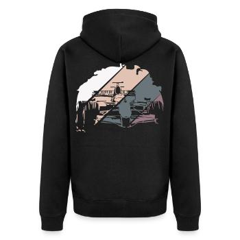 Open Wheel Racing Race Racer - Unisex Premium Organic Zip Hoodie - black - Back - Nico (187cm)