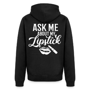 Rouge à lèvres Lèvres Rouges Make up Artiste - Veste à capuche bio Premium Unisexe - noir - Dos - Nico (187cm)