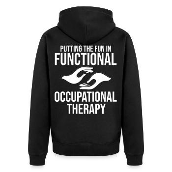 Occupational Therapy Occupational Therapy Occupational Therapist - Unisex Premium Organic Zip Hoodie - black - Back - Nico (187cm)