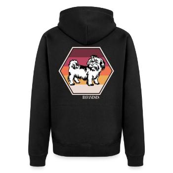 Havanese T Shirt - Veste à capuche bio Premium Unisexe - noir - Dos - Nico (187cm)