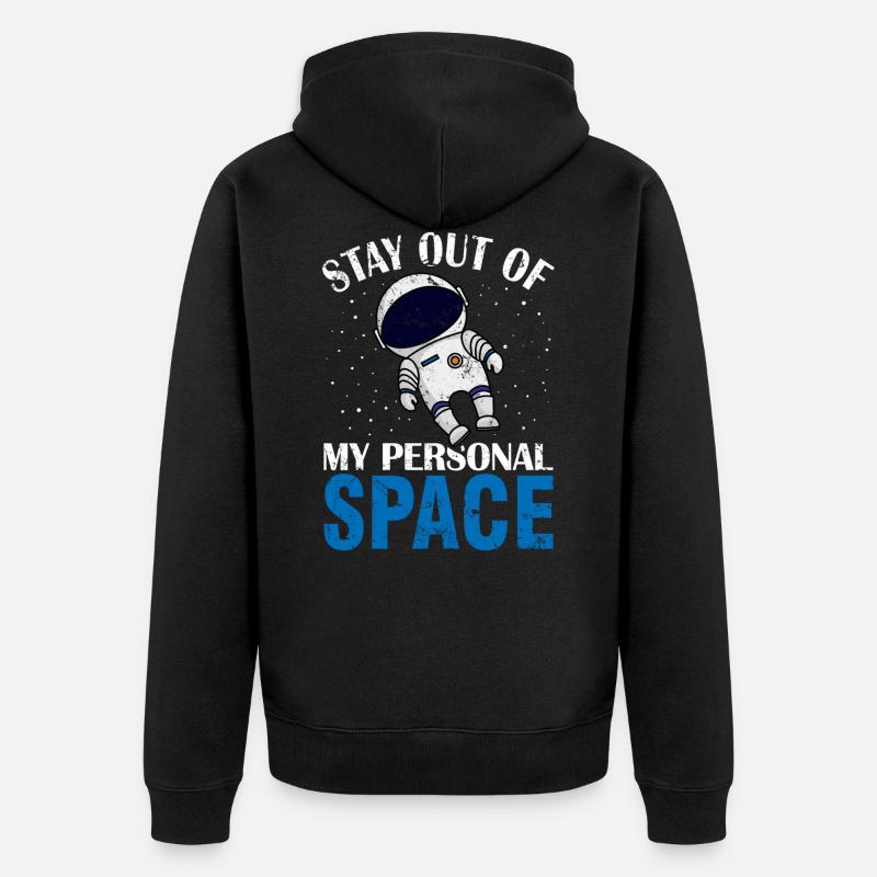 Introvert astronaute galaxie introverti - Veste à capuche bio Premium Unisexe - noir