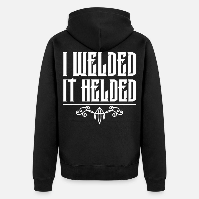Welding Welding Welding Welding - Unisex Premium Organic Zip Hoodie - black