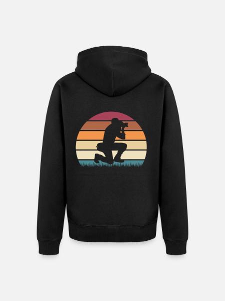 Fotograf Digitalkamera Fotoapparat Spiegelreflex - Unisex Premium Bio Zip Hoodie - Schwarz
