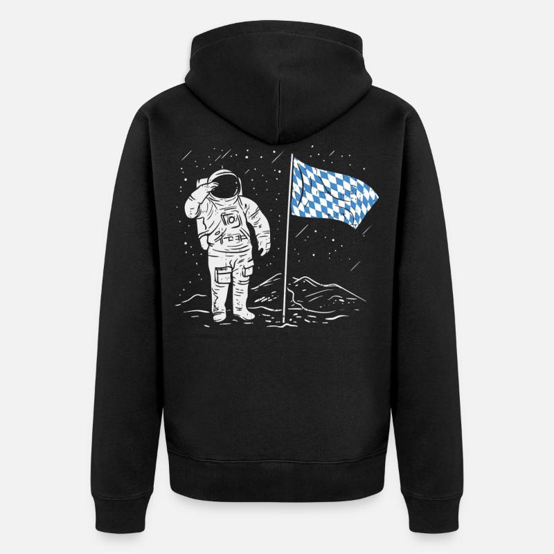 Bavaria Astronaut - Veste à capuche bio Premium Unisexe - noir