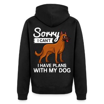 Belge Malinois chien chiot propriétaire amoureux - Veste à capuche bio Premium Unisexe - noir - Dos - Nico (187cm)