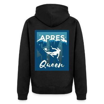 Ski Queen Ski Queen Skiing Gift - Unisex Premium Organic Zip Hoodie - black - Back - Nico (187cm)