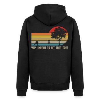 Disc-Golf-Hit-Arbre Frisbee Golf - Veste à capuche bio Premium Unisexe - noir - Dos - Nico (187cm)