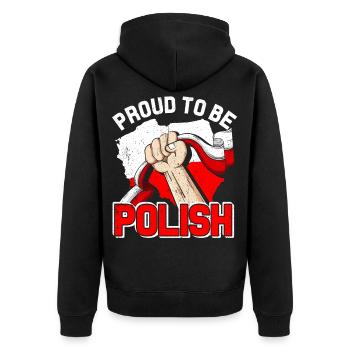 Poland Gift Gdansk Polska Pole Krakow gdask - Unisex Premium Organic Zip Hoodie - black - Back - Nico (187cm)