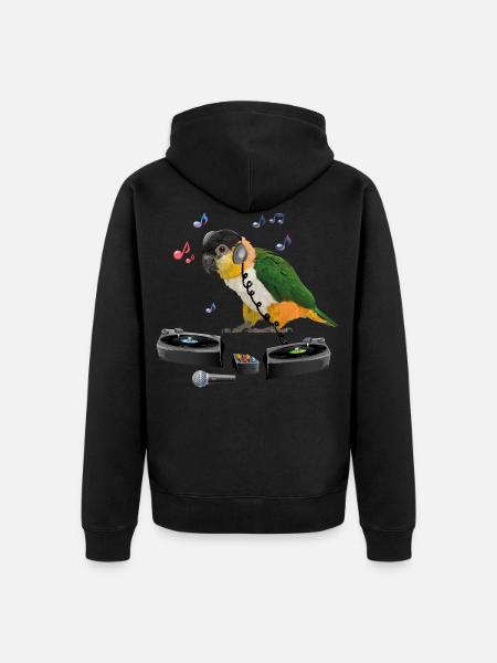Caique - Unisex Premium Organic Zip Hoodie - black