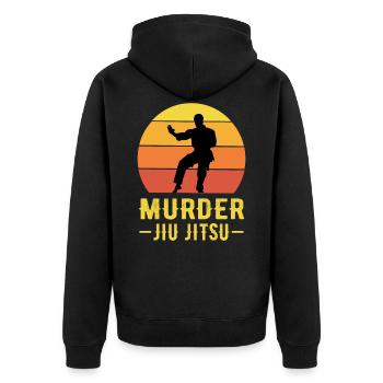 Assassiner brésilien Jiu Jitsu BJJ Martial Arts Funny - Veste à capuche bio Premium Unisexe - noir - Dos - Nico (187cm)