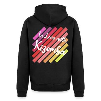 In Love Kizomba I Like to Move it - Unisex Premium Organic Zip Hoodie - black - Back - Nico (187cm)